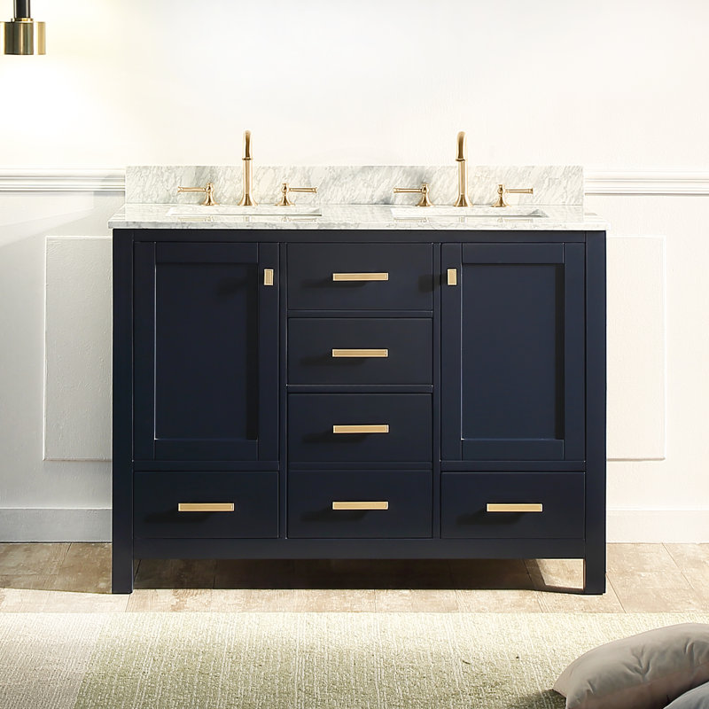 Supreme Wood Whitney 48" Double Bathroom Vanity Set Wayfair